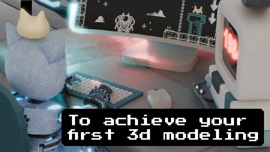 I'm ACHIOKI, a full-time 3d app developer now. I'll share my tips for 3D modelling beginners.